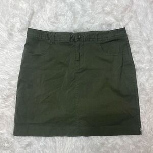 Mario Serrani Italy Skort Built in Shorts Skirt Mini Stretch Sz M Army Green